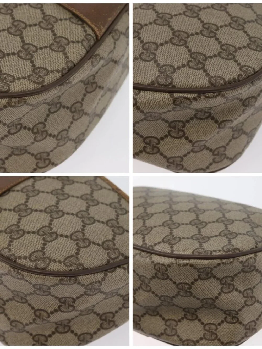 GUCCI GG Supreme Web Sherry Line Bag PVC Beige Gold 56 02 032 Auth bs33419 - Picture 14 of 16